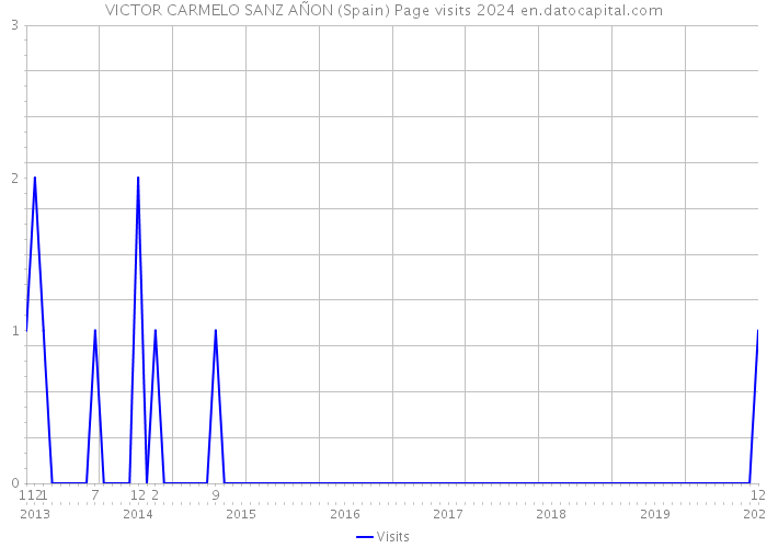 VICTOR CARMELO SANZ AÑON (Spain) Page visits 2024 