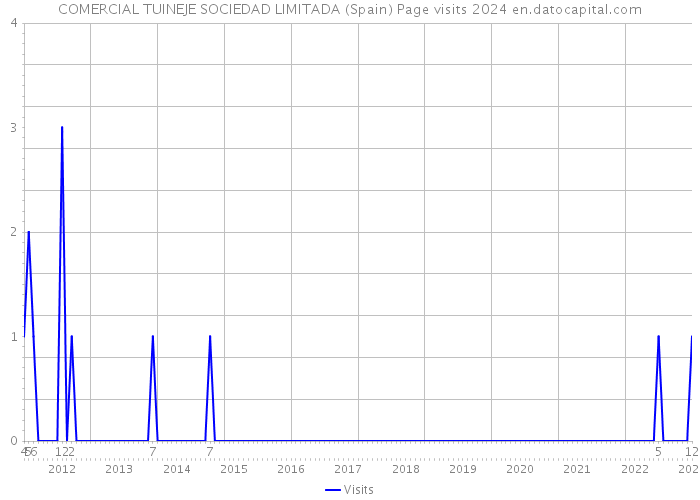 COMERCIAL TUINEJE SOCIEDAD LIMITADA (Spain) Page visits 2024 