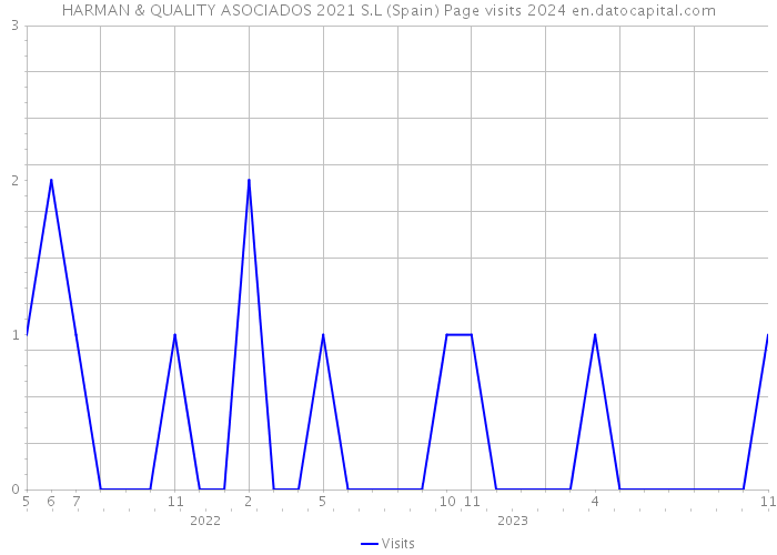 HARMAN & QUALITY ASOCIADOS 2021 S.L (Spain) Page visits 2024 
