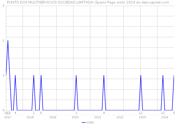 PUNTO DOS MULTISERVICIOS SOCIEDAD LIMITADA (Spain) Page visits 2024 