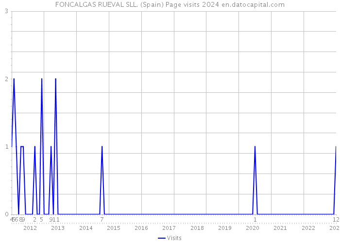 FONCALGAS RUEVAL SLL. (Spain) Page visits 2024 