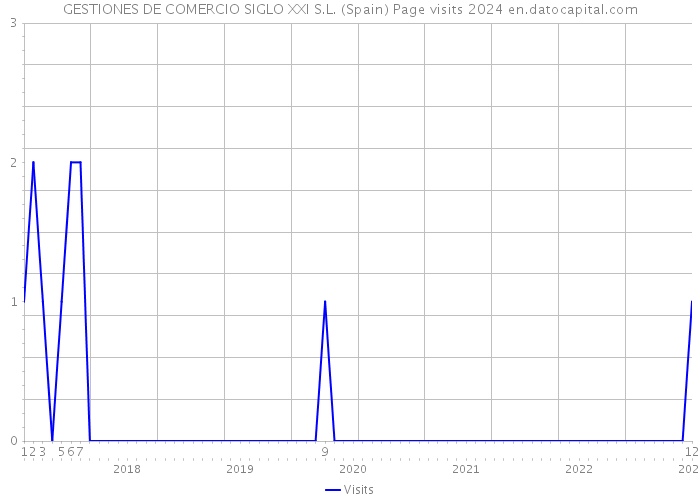 GESTIONES DE COMERCIO SIGLO XXI S.L. (Spain) Page visits 2024 