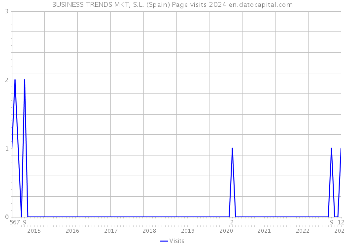 BUSINESS TRENDS MKT, S.L. (Spain) Page visits 2024 