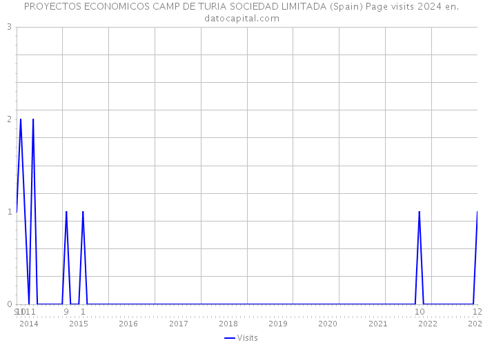 PROYECTOS ECONOMICOS CAMP DE TURIA SOCIEDAD LIMITADA (Spain) Page visits 2024 