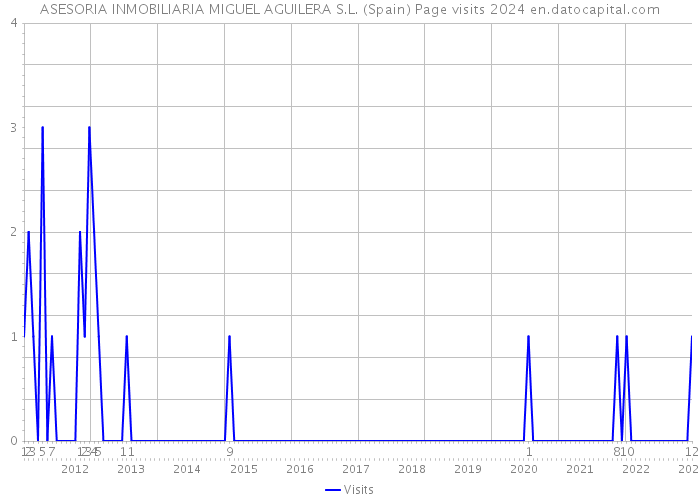 ASESORIA INMOBILIARIA MIGUEL AGUILERA S.L. (Spain) Page visits 2024 