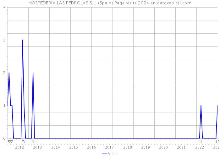 HOSPEDERIA LAS PEDROLAS S.L. (Spain) Page visits 2024 