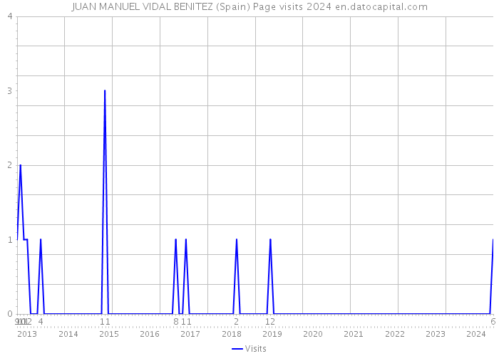 JUAN MANUEL VIDAL BENITEZ (Spain) Page visits 2024 