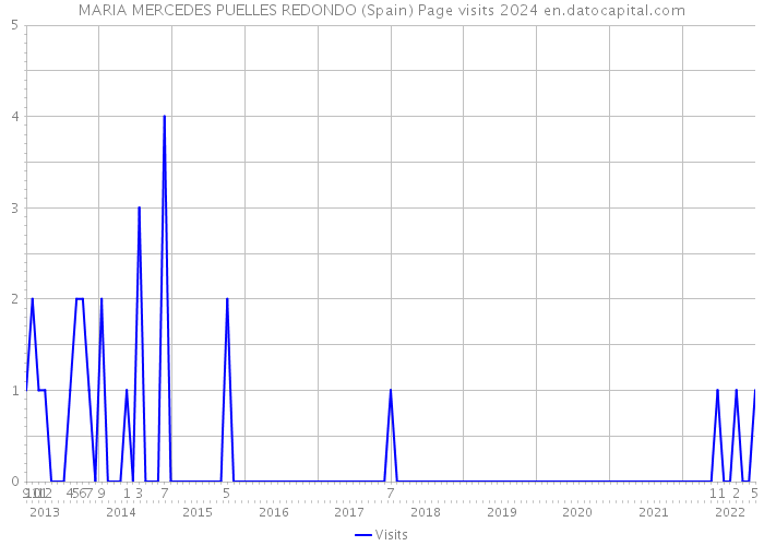 MARIA MERCEDES PUELLES REDONDO (Spain) Page visits 2024 