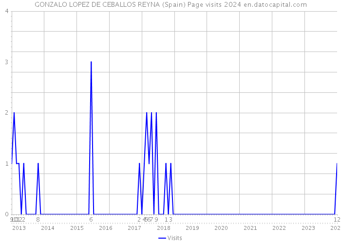 GONZALO LOPEZ DE CEBALLOS REYNA (Spain) Page visits 2024 