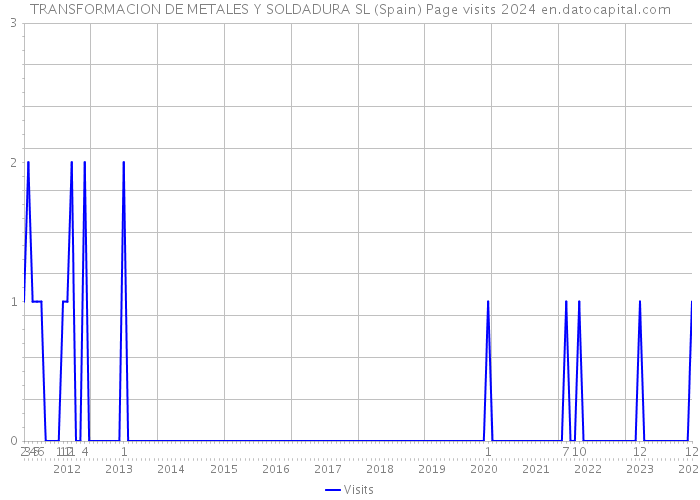 TRANSFORMACION DE METALES Y SOLDADURA SL (Spain) Page visits 2024 