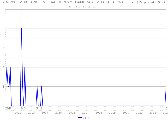 DKM 2009 MOBILIARIO SOCIEDAD DE RESPONSABILIDAD LIMITADA LABORAL (Spain) Page visits 2024 