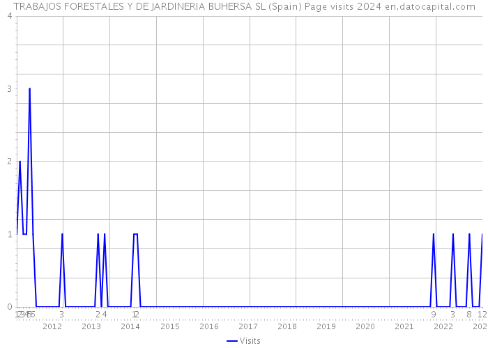 TRABAJOS FORESTALES Y DE JARDINERIA BUHERSA SL (Spain) Page visits 2024 