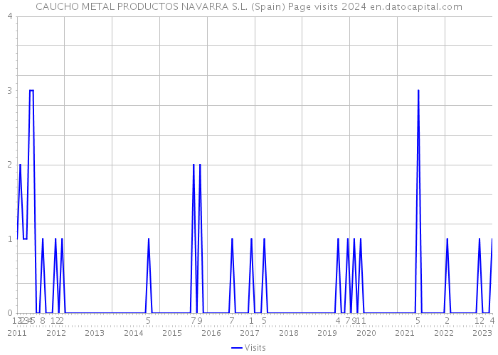 CAUCHO METAL PRODUCTOS NAVARRA S.L. (Spain) Page visits 2024 