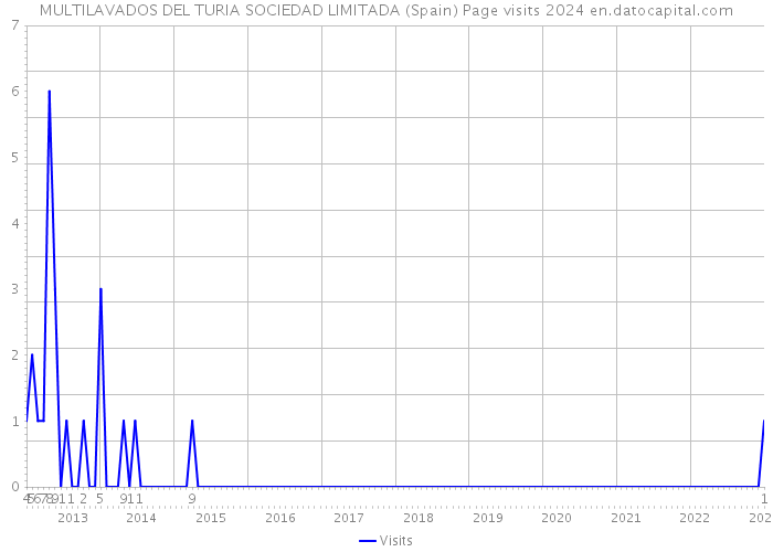 MULTILAVADOS DEL TURIA SOCIEDAD LIMITADA (Spain) Page visits 2024 