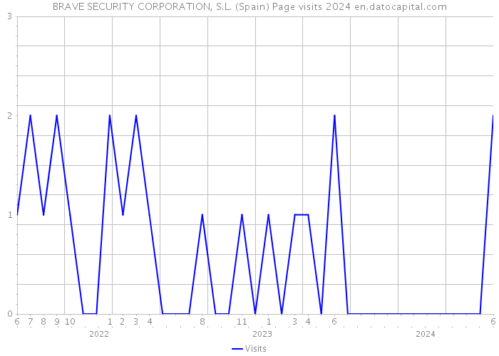 BRAVE SECURITY CORPORATION, S.L. (Spain) Page visits 2024 