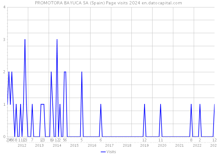 PROMOTORA BAYUCA SA (Spain) Page visits 2024 