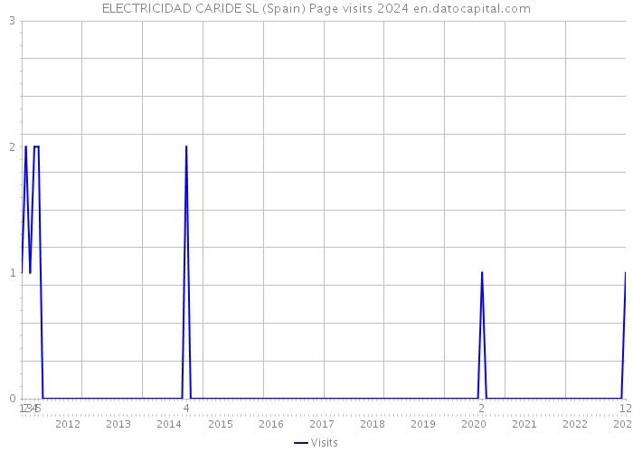 ELECTRICIDAD CARIDE SL (Spain) Page visits 2024 