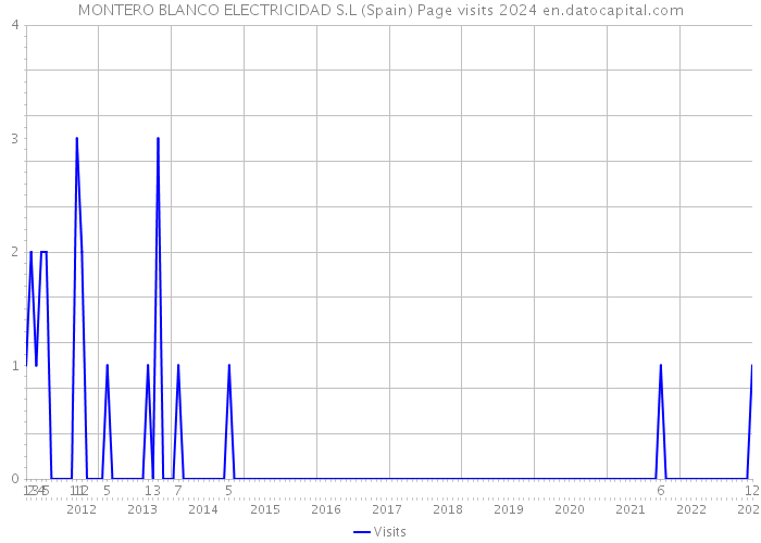 MONTERO BLANCO ELECTRICIDAD S.L (Spain) Page visits 2024 