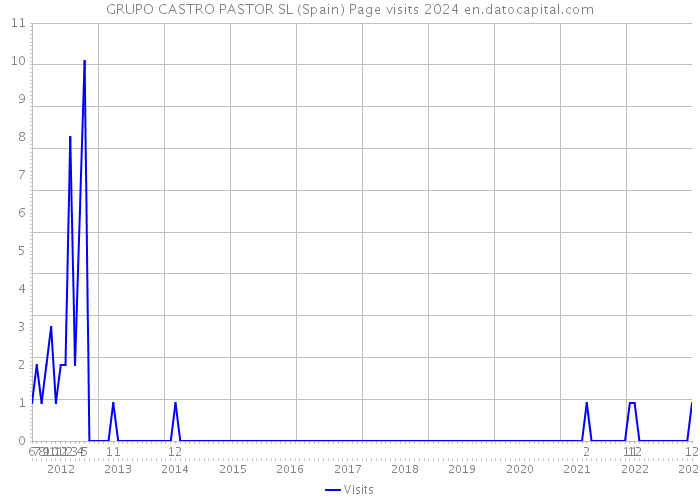 GRUPO CASTRO PASTOR SL (Spain) Page visits 2024 