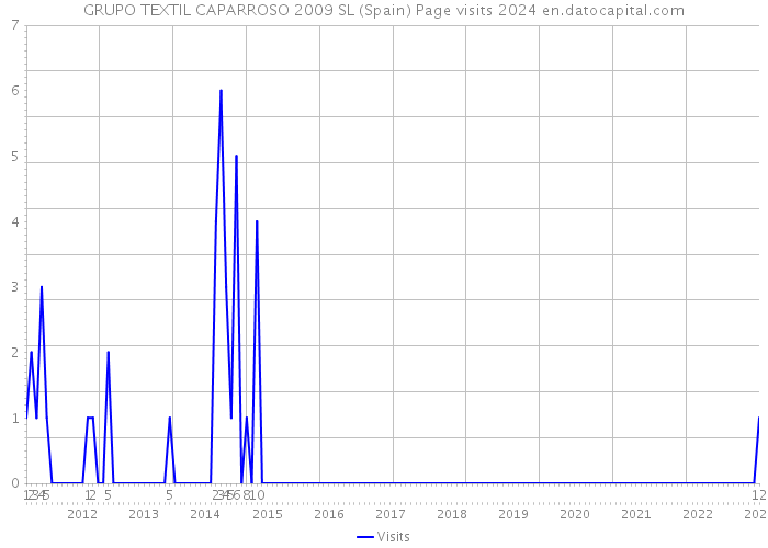 GRUPO TEXTIL CAPARROSO 2009 SL (Spain) Page visits 2024 