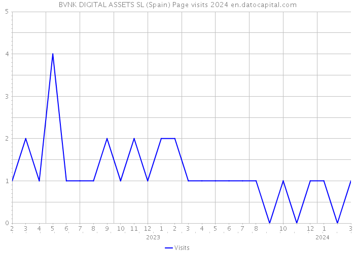 BVNK DIGITAL ASSETS SL (Spain) Page visits 2024 