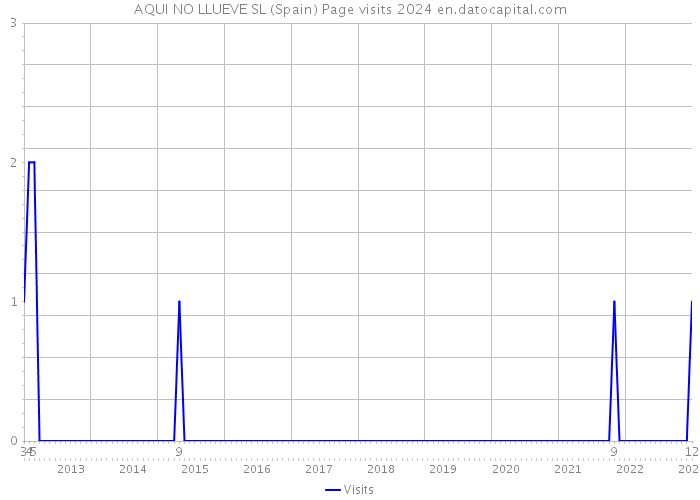 AQUI NO LLUEVE SL (Spain) Page visits 2024 