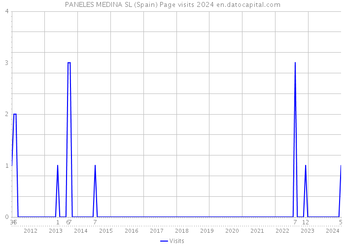 PANELES MEDINA SL (Spain) Page visits 2024 