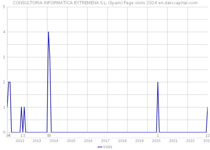 CONSULTORIA INFORMATICA EXTREMENA S.L. (Spain) Page visits 2024 