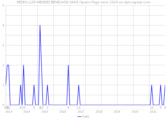 PEDRO LUIS MENDEZ BENEGASSI SANZ (Spain) Page visits 2024 