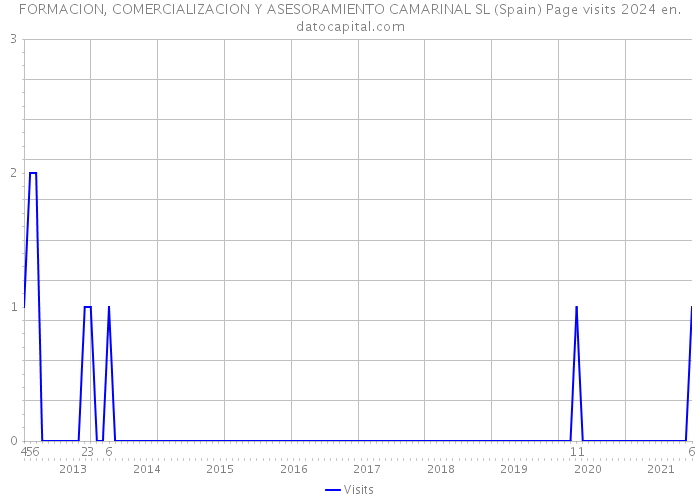 FORMACION, COMERCIALIZACION Y ASESORAMIENTO CAMARINAL SL (Spain) Page visits 2024 