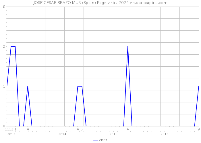 JOSE CESAR BRAZO MUR (Spain) Page visits 2024 