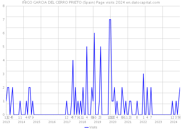 IÑIGO GARCIA DEL CERRO PRIETO (Spain) Page visits 2024 
