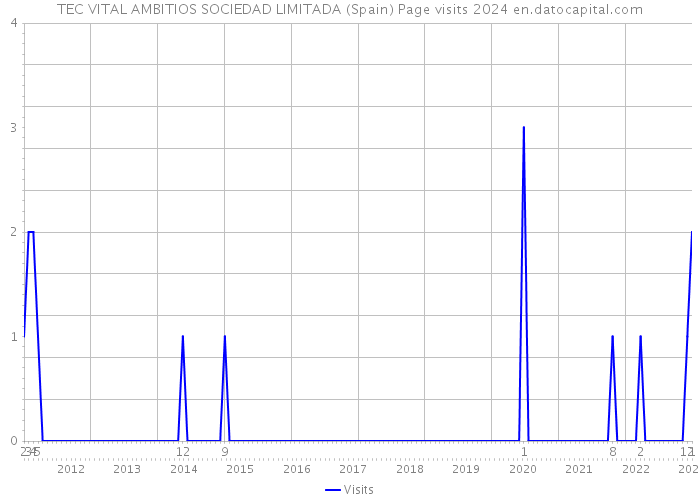 TEC VITAL AMBITIOS SOCIEDAD LIMITADA (Spain) Page visits 2024 