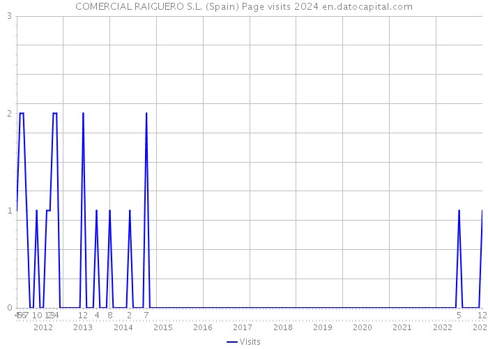 COMERCIAL RAIGUERO S.L. (Spain) Page visits 2024 