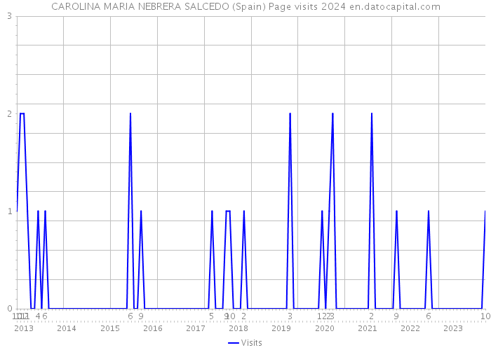 CAROLINA MARIA NEBRERA SALCEDO (Spain) Page visits 2024 