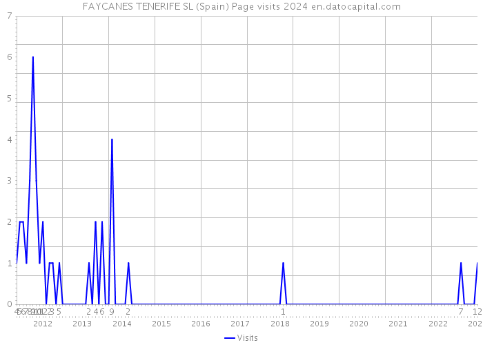 FAYCANES TENERIFE SL (Spain) Page visits 2024 