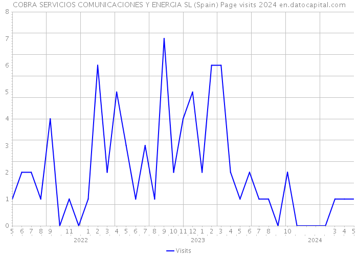 COBRA SERVICIOS COMUNICACIONES Y ENERGIA SL (Spain) Page visits 2024 