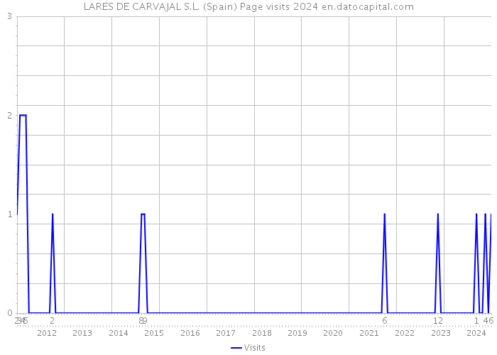 LARES DE CARVAJAL S.L. (Spain) Page visits 2024 