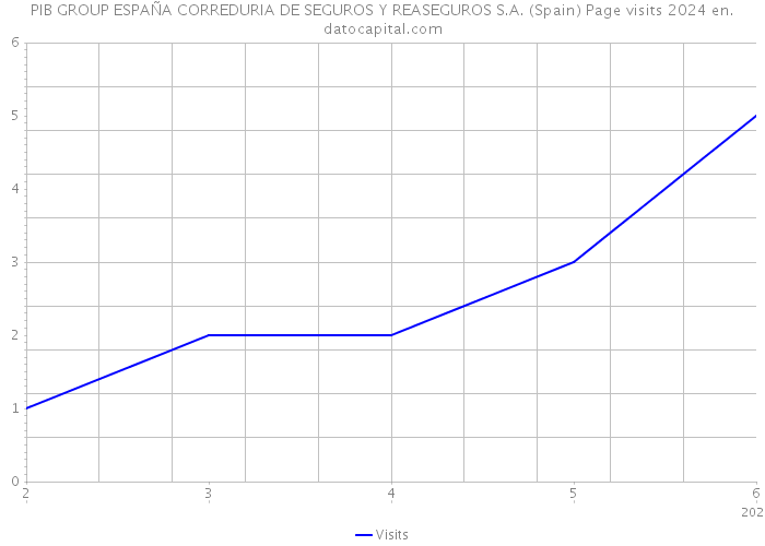PIB GROUP ESPAÑA CORREDURIA DE SEGUROS Y REASEGUROS S.A. (Spain) Page visits 2024 