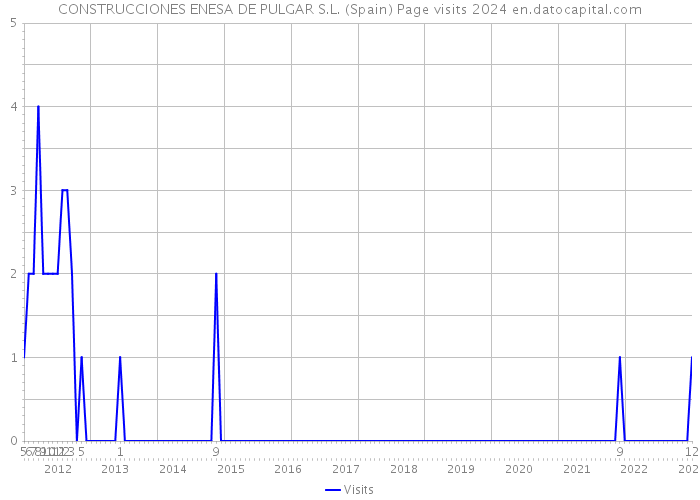 CONSTRUCCIONES ENESA DE PULGAR S.L. (Spain) Page visits 2024 