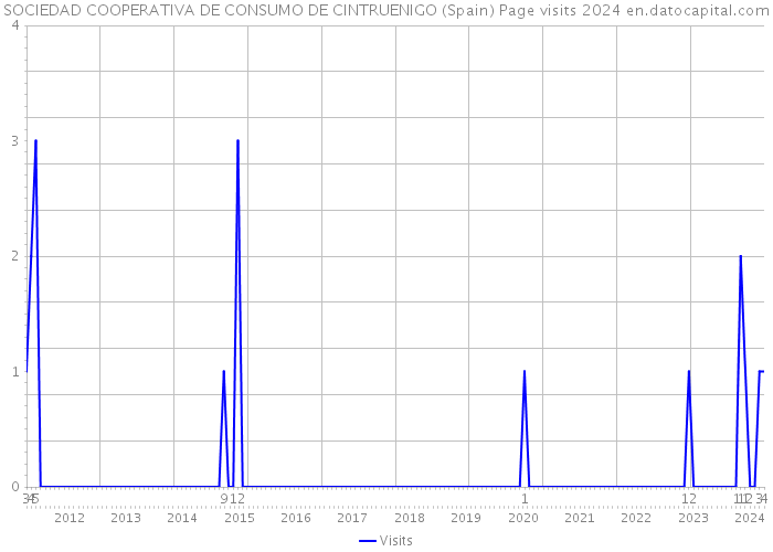 SOCIEDAD COOPERATIVA DE CONSUMO DE CINTRUENIGO (Spain) Page visits 2024 