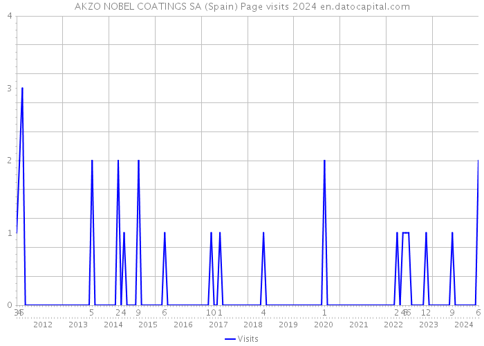 AKZO NOBEL COATINGS SA (Spain) Page visits 2024 