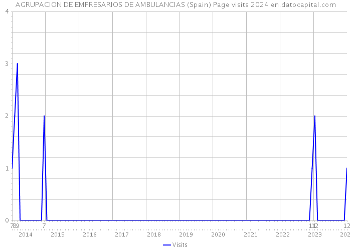 AGRUPACION DE EMPRESARIOS DE AMBULANCIAS (Spain) Page visits 2024 