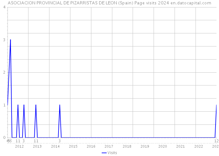 ASOCIACION PROVINCIAL DE PIZARRISTAS DE LEON (Spain) Page visits 2024 