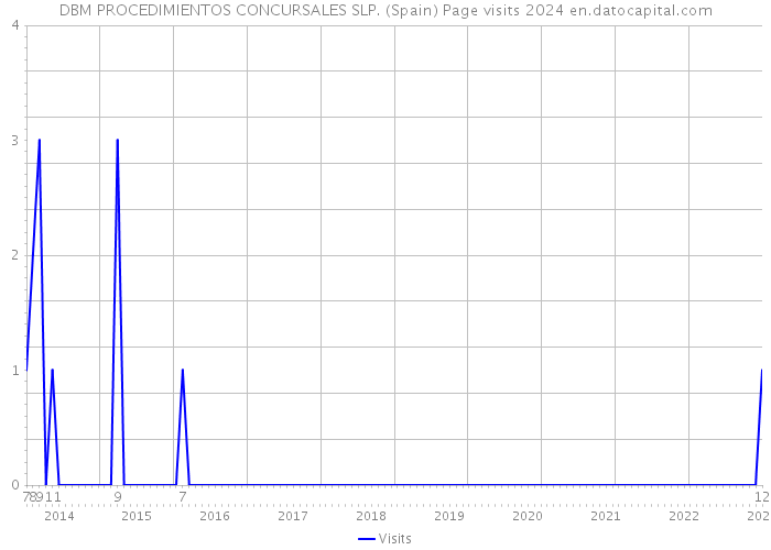 DBM PROCEDIMIENTOS CONCURSALES SLP. (Spain) Page visits 2024 