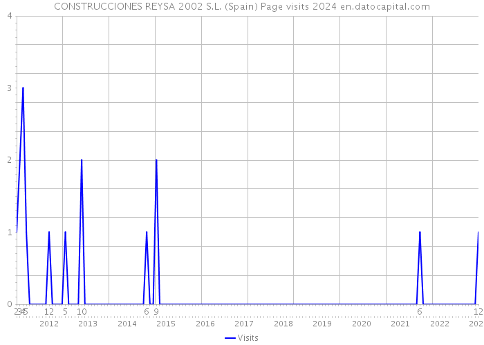 CONSTRUCCIONES REYSA 2002 S.L. (Spain) Page visits 2024 