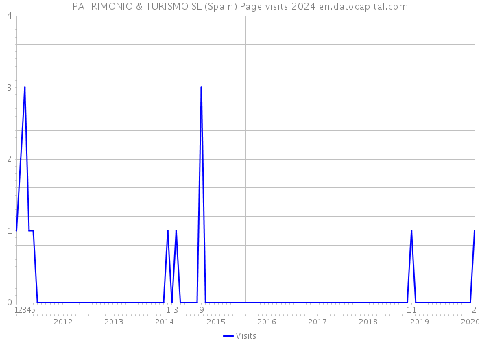 PATRIMONIO & TURISMO SL (Spain) Page visits 2024 