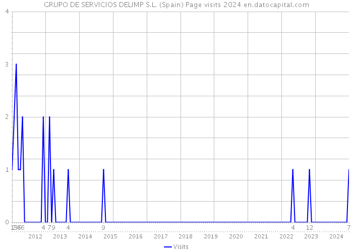 GRUPO DE SERVICIOS DELIMP S.L. (Spain) Page visits 2024 