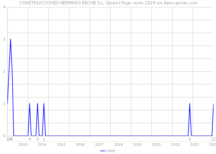 CONSTRUCCIONES HERMINIO RECHE S.L. (Spain) Page visits 2024 