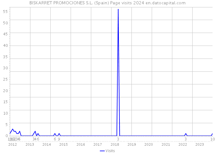 BISKARRET PROMOCIONES S.L. (Spain) Page visits 2024 